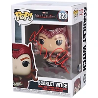 Elizabeth Olsen WandaVision Autographed Scarlet Witch #823 Funko Pop! Vinyl Figure - Signed in Red Ink - BAS