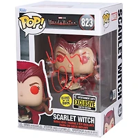 Elizabeth Olsen WandaVision Autographed Scarlet Witch #823 with Red Eyes Funko Pop! Vinyl Figure - Signed in Red Ink - BAS