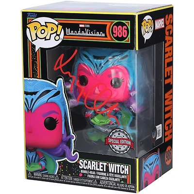 Elizabeth Olsen WandaVision Autographed Scarlet Witch #986 Funko Pop! Vinyl Figure - Signed in Red Ink - BAS