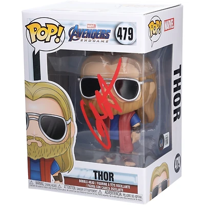 Chris Hemsworth The Avengers: Endgame Autographed Thor #479 Funko Pop! Vinyl Figure - Signed in Red Ink - BAS