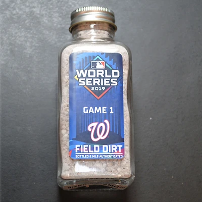 Washington Nationals 2019 World Series Game 1 Game-Used Dirt Jar