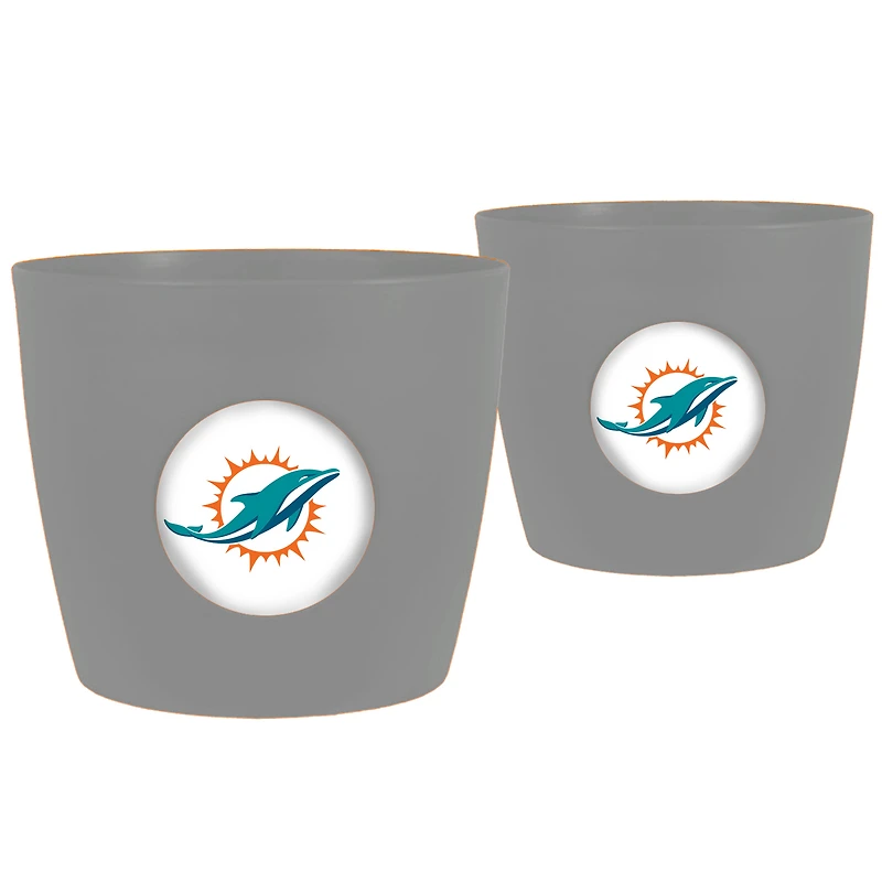 Miami Dolphins Two-Pack Button Pot Set