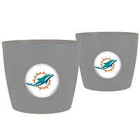 Miami Dolphins Two-Pack Button Pot Set