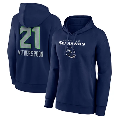 Women's Devon Witherspoon College Navy Seattle Seahawks Team Wordmark Player Name & Number Pullover Hoodie