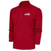 Men's Antigua Red Daytona International Speedway Tribute Quarter-Zip Pullover Top