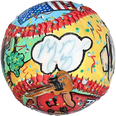Billy Ray Cyrus Autographed Baseball - Art by Charles Fazzino - B592982