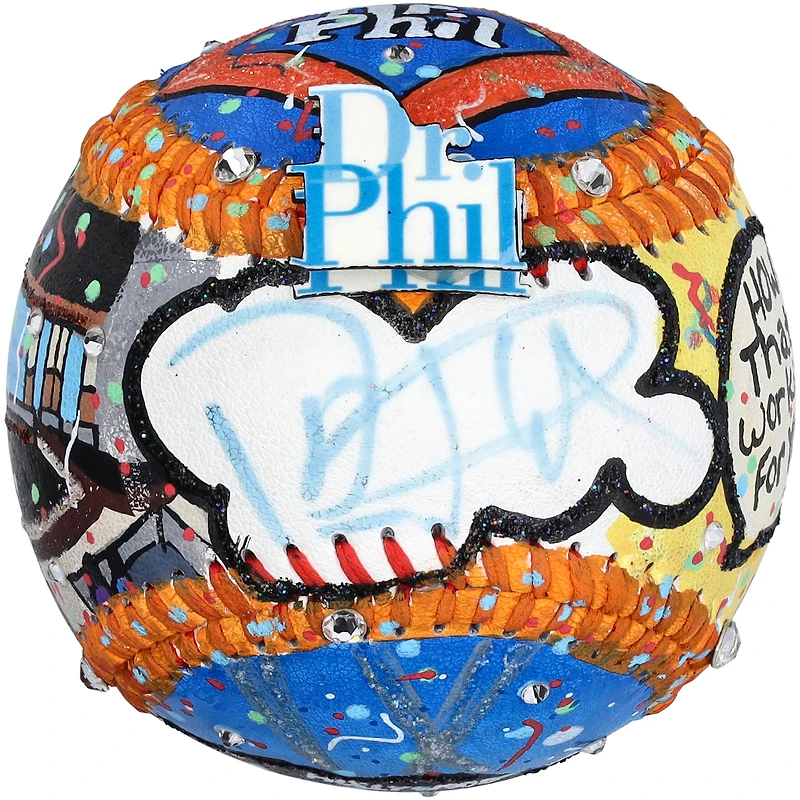 Dr. Phil Autographed Baseball - Art by Charles Fazzino - B592990