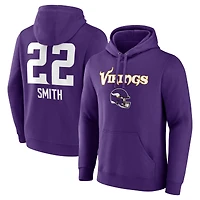 Men's Harrison Smith Purple Minnesota Vikings Team Wordmark Player Name & Number Pullover Hoodie