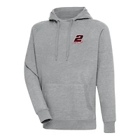 Men's Antigua Heather Gray Austin Cindric Victory Pullover Hoodie