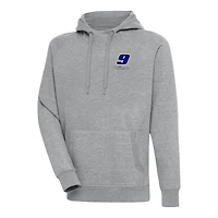 Men's Antigua Heather Gray Chase Elliott Victory Pullover Hoodie