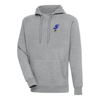 Men's Antigua Heather Gray Kyle Larson Victory Pullover Hoodie