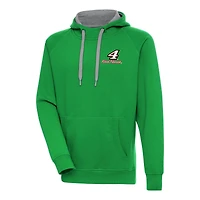 Men's Antigua Kelly Green Kevin Harvick Victory Pullover Hoodie