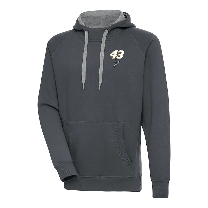 Men's Antigua Charcoal Erik Jones Victory Pullover Hoodie