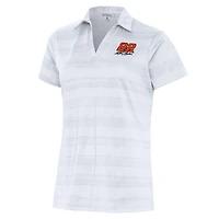 Women's Antigua  White Joey Logano Compass Polo