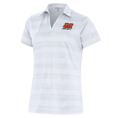 Women's Antigua  White Joey Logano Compass Polo