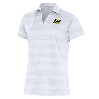 Women's Antigua White Ryan Blaney Compass Polo