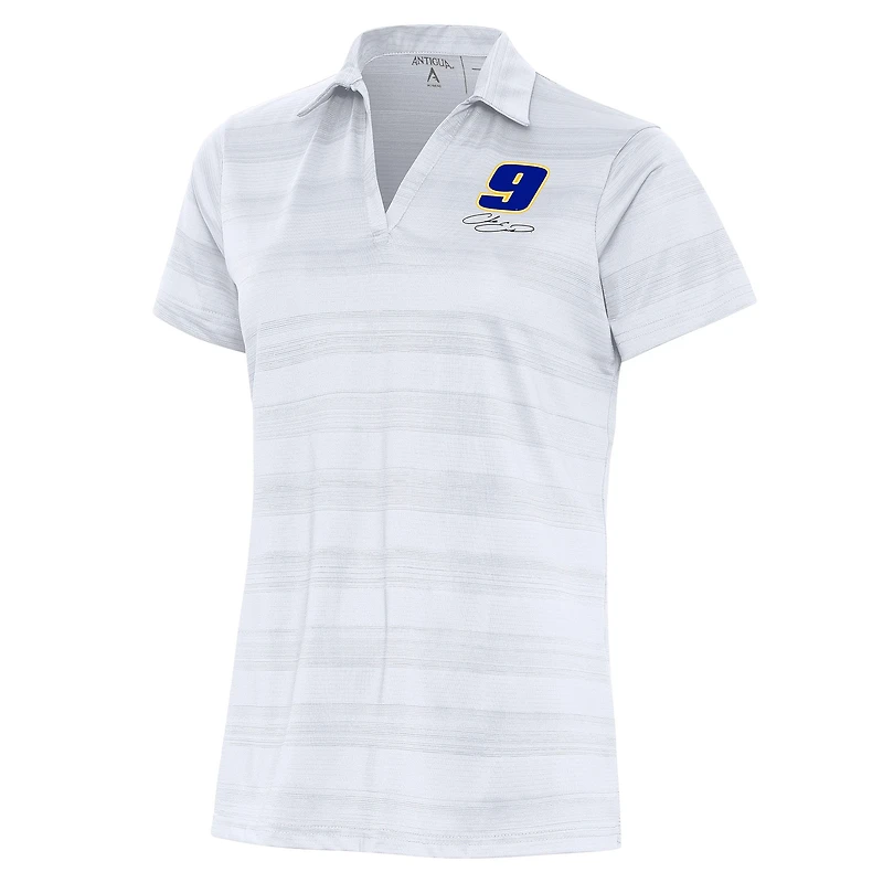 Women's Antigua  White Chase Elliott Compass Polo