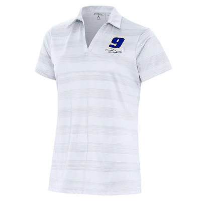 Women's Antigua  White Chase Elliott Compass Polo
