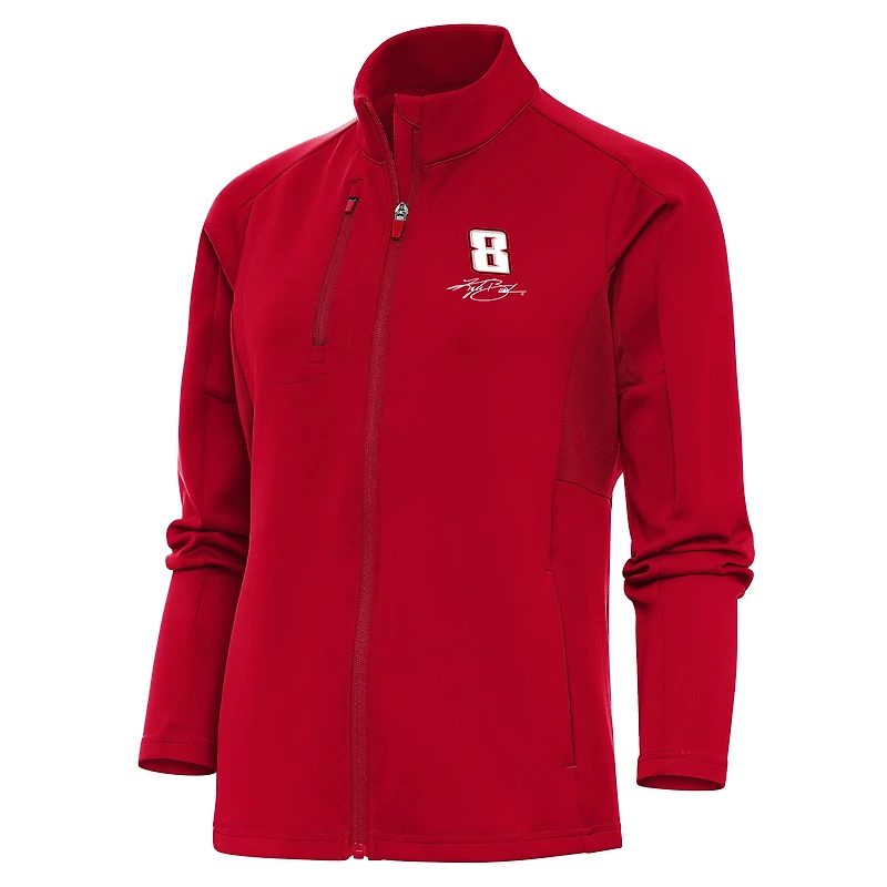 Women's Antigua Red Kyle Busch Generation Full-Zip Jacket