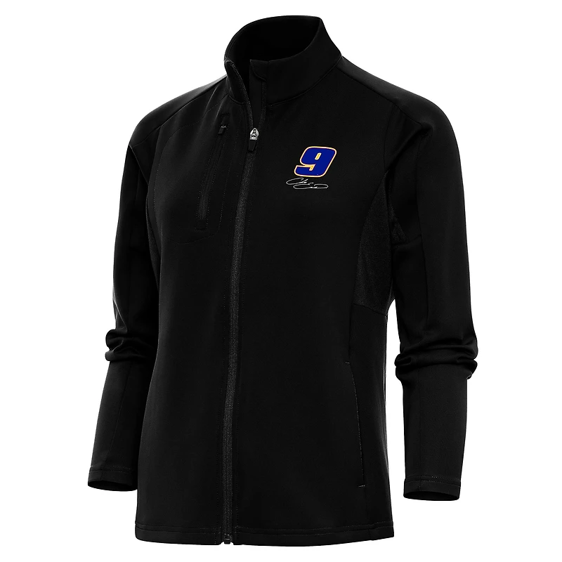 Women's Antigua Black Chase Elliott Generation Full-Zip Jacket