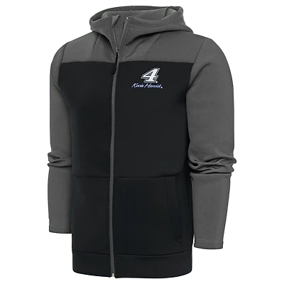 Men's Antigua Steel Kevin Harvick Protect Full-Zip Hoodie