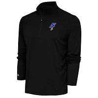 Men's Antigua Black Kyle Larson Tribute Quarter-Zip Pullover Top