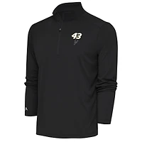 Men's Antigua Gray Erik Jones Tribute Quarter-Zip Pullover Top
