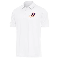 Men's Antigua White Denny Hamlin Par 3 Polo
