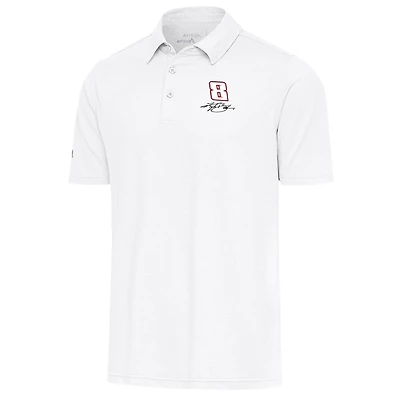 Men's Antigua White Kyle Busch Par 3 Polo