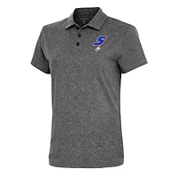 Women's Antigua  Heather Black Kyle Larson Motivated Polo