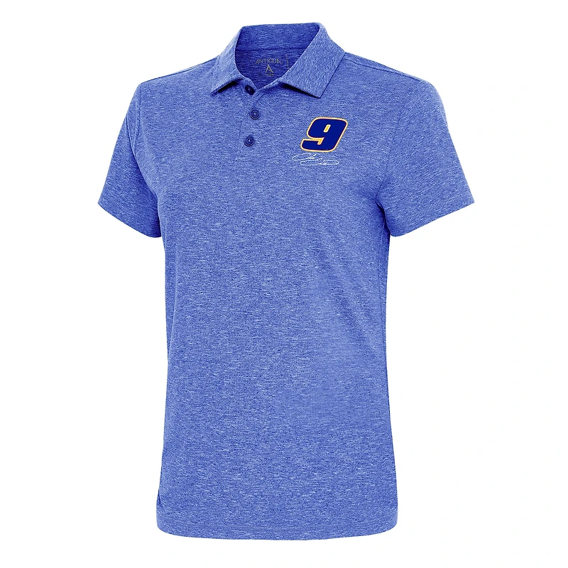 Women's Antigua  Heather Royal Chase Elliott Motivated Polo