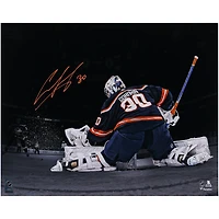 Ilya Sorokin New York Islanders Autographed 16" x 20" Making Save Spotlight Photograph