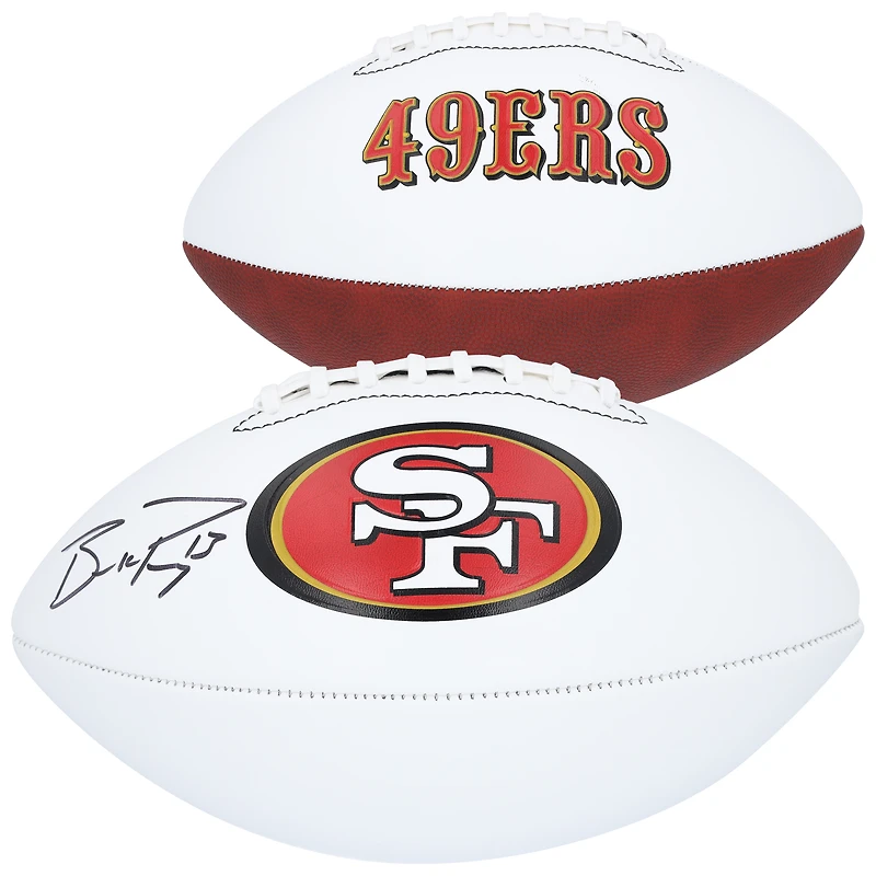 Brock Purdy San Francisco 49ers Autographed Franklin White Panel Football