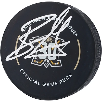 Ryan Getzlaf Anaheim Ducks Autographed 30th Anniversary Official Game Puck