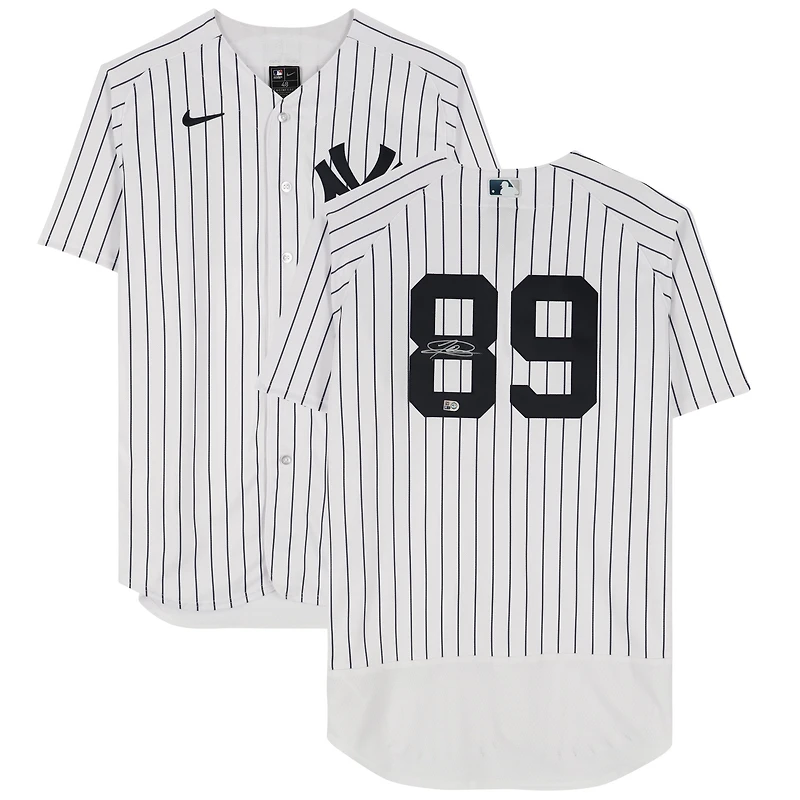 Jasson Dominguez New York Yankees Autographed White Nike Authentic Jersey