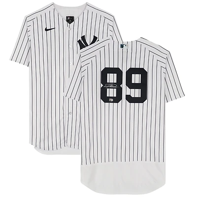 Jasson Dominguez New York Yankees Autographed White Nike Authentic Jersey