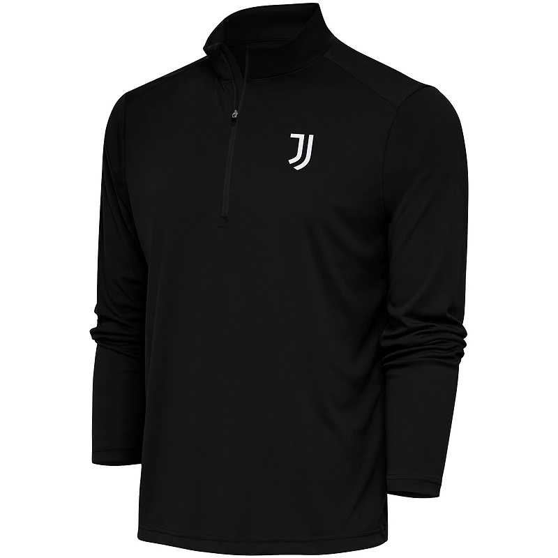 Men's Black Juventus Statement Quarter-Zip Pullover