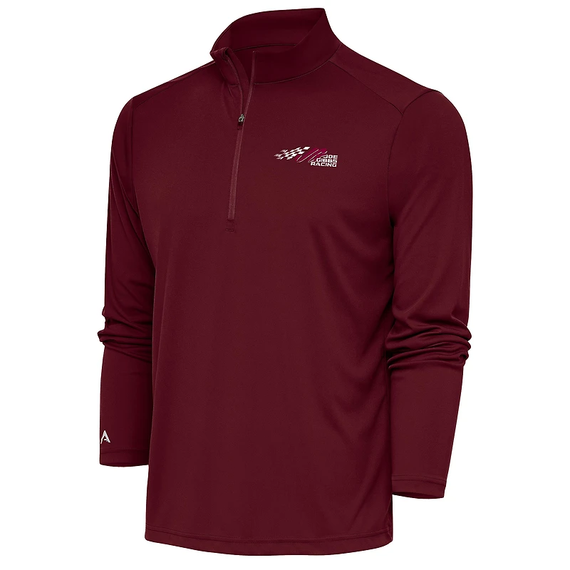 Men's Antigua Maroon Joe Gibbs Racing Tribute Quarter-Zip Pullover Top