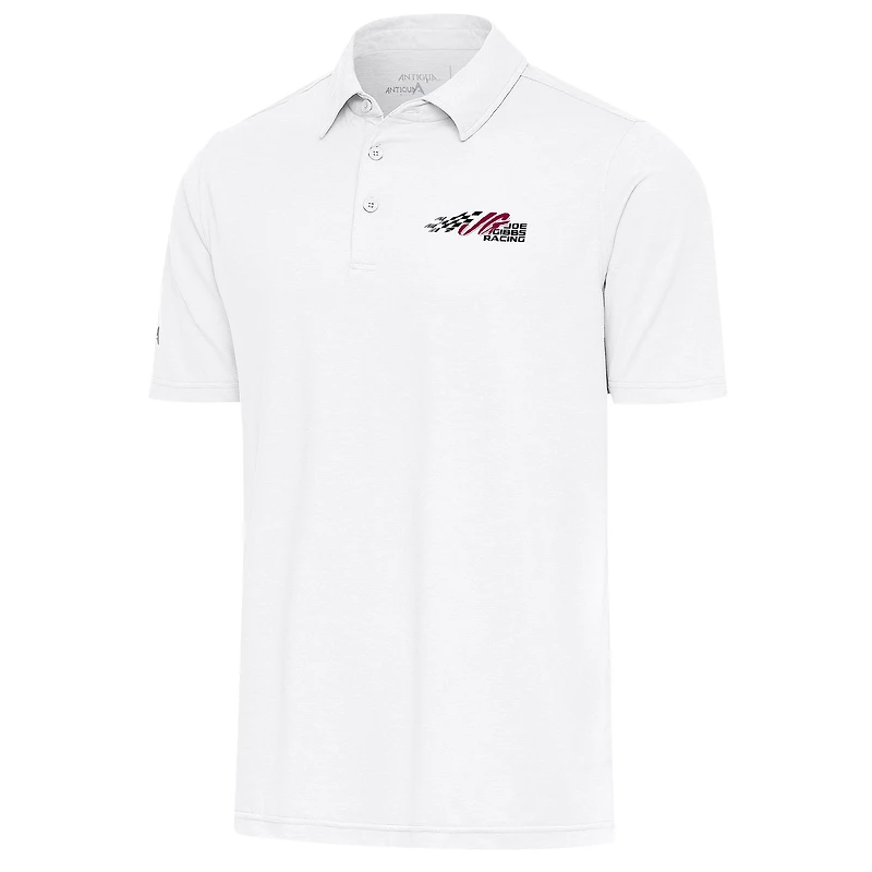 Men's Antigua White Joe Gibbs Racing Par 3 Polo