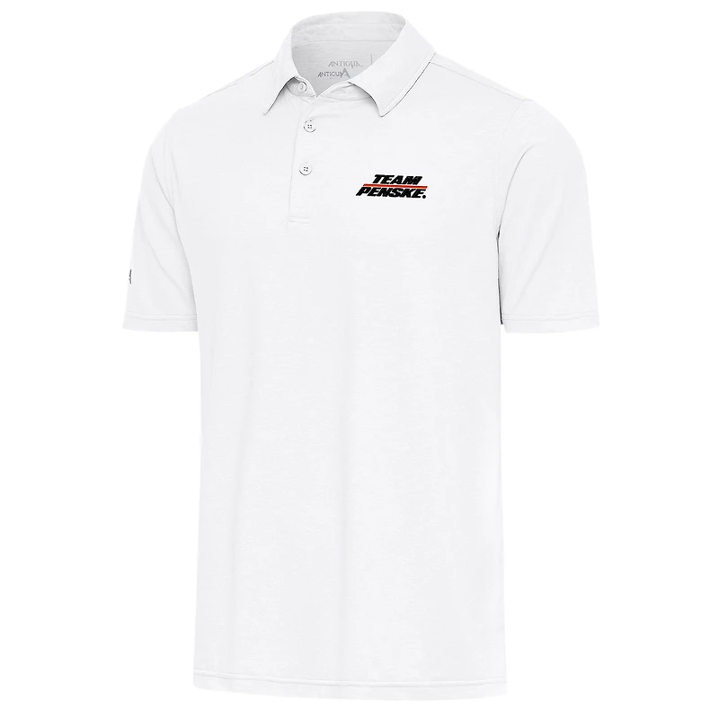 Men's Antigua White Team Penske Par 3 Polo