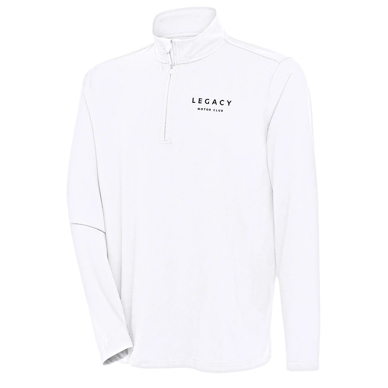 Men's Antigua White LEGACY Motor Club Hunk Quarter-Zip Pullover Top