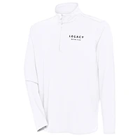 Men's Antigua White LEGACY Motor Club Hunk Quarter-Zip Pullover Top