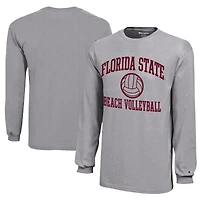 Youth Champion Gray Florida State Seminoles Beach Volleyball Icon Jersey Long Sleeve T-Shirt