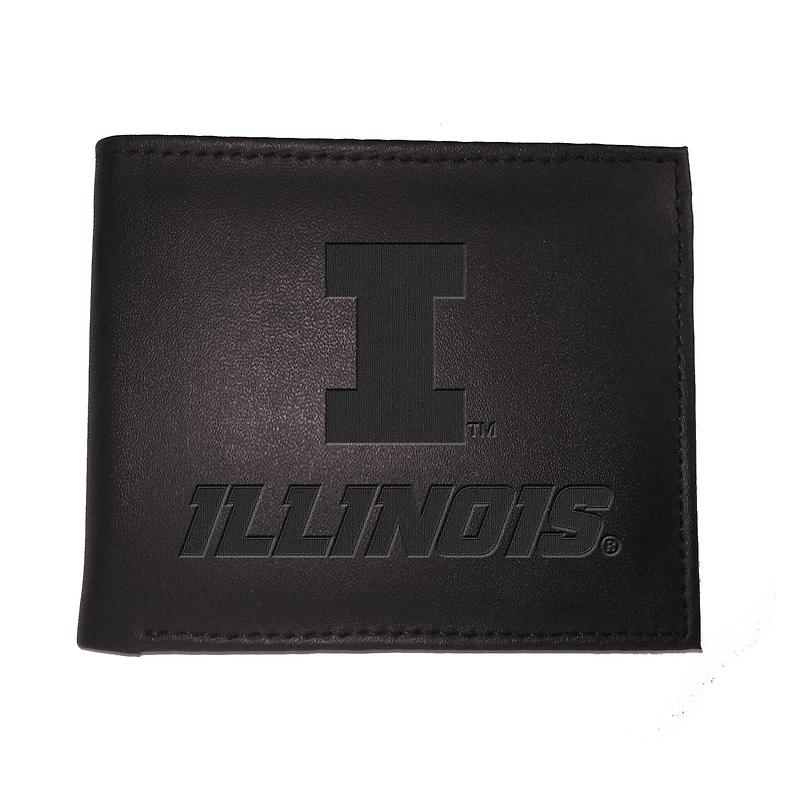 Black Illinois Fighting Illini Hybrid Bi-Fold Wallet