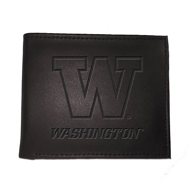 Black Washington Huskies Hybrid Bi-Fold Wallet
