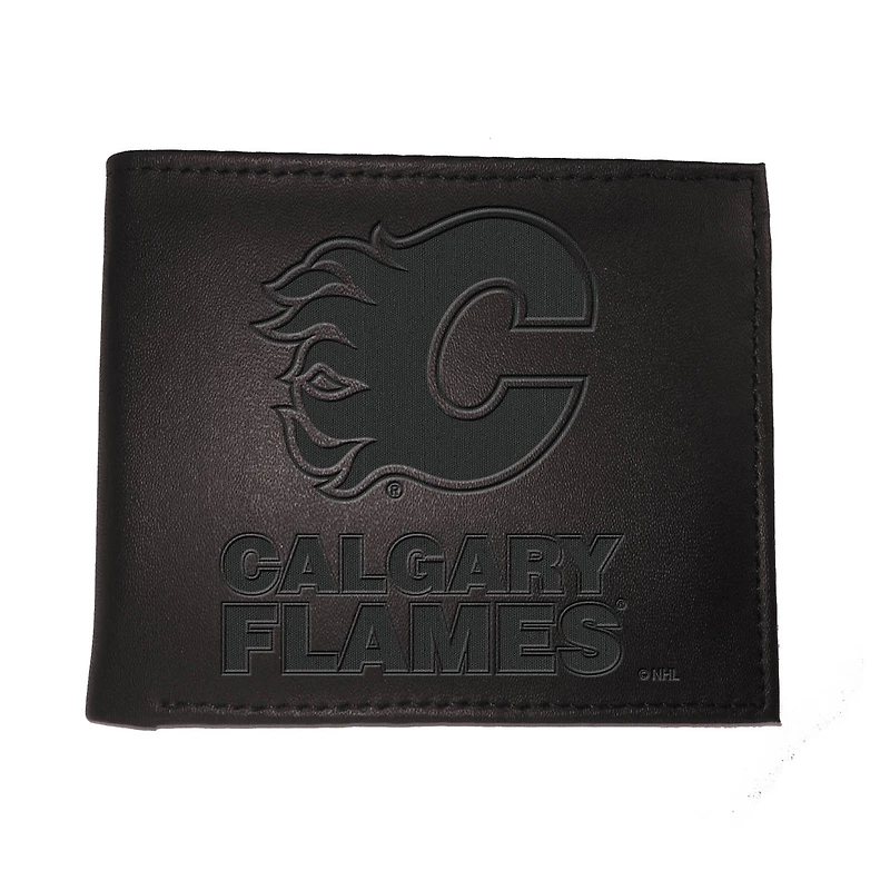 Black Calgary Flames Hybrid Bi-Fold Wallet