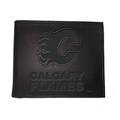 Black Calgary Flames Hybrid Bi-Fold Wallet