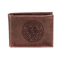Brown Louisiana Ragin' Cajuns Bi-Fold Leather Wallet