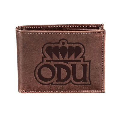 Brown Old Dominion Monarchs Bi-Fold Leather Wallet