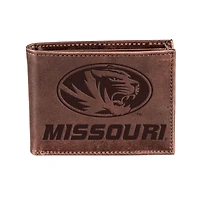 Brown Missouri Tigers Bi-Fold Leather Wallet